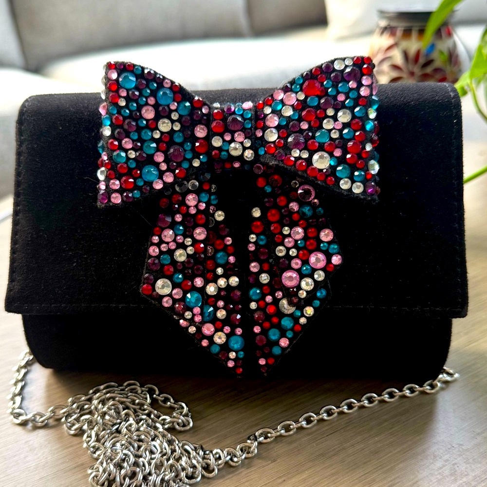 Clutch with Gemstone Bow by INC